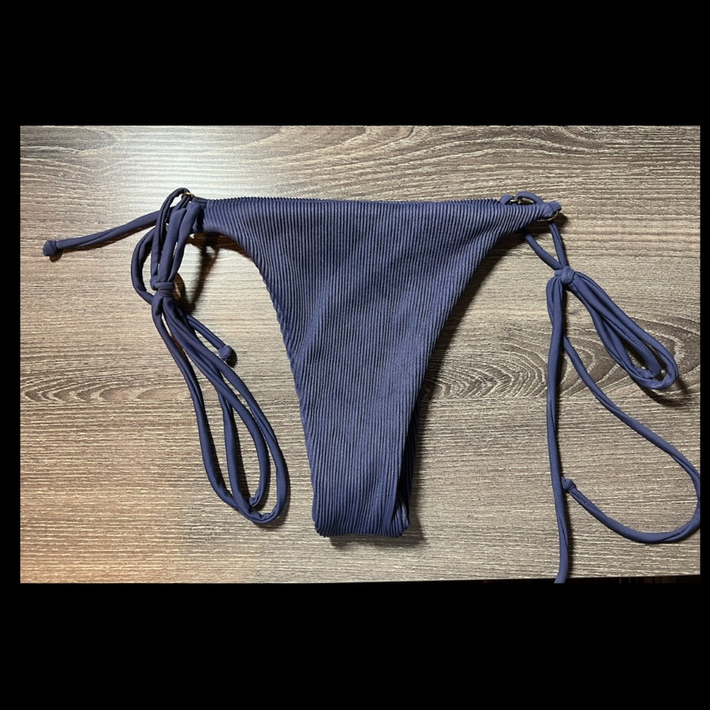 Kulani Kinis Thong Tie Side Bikini Bottom- Yasmine Ribbed